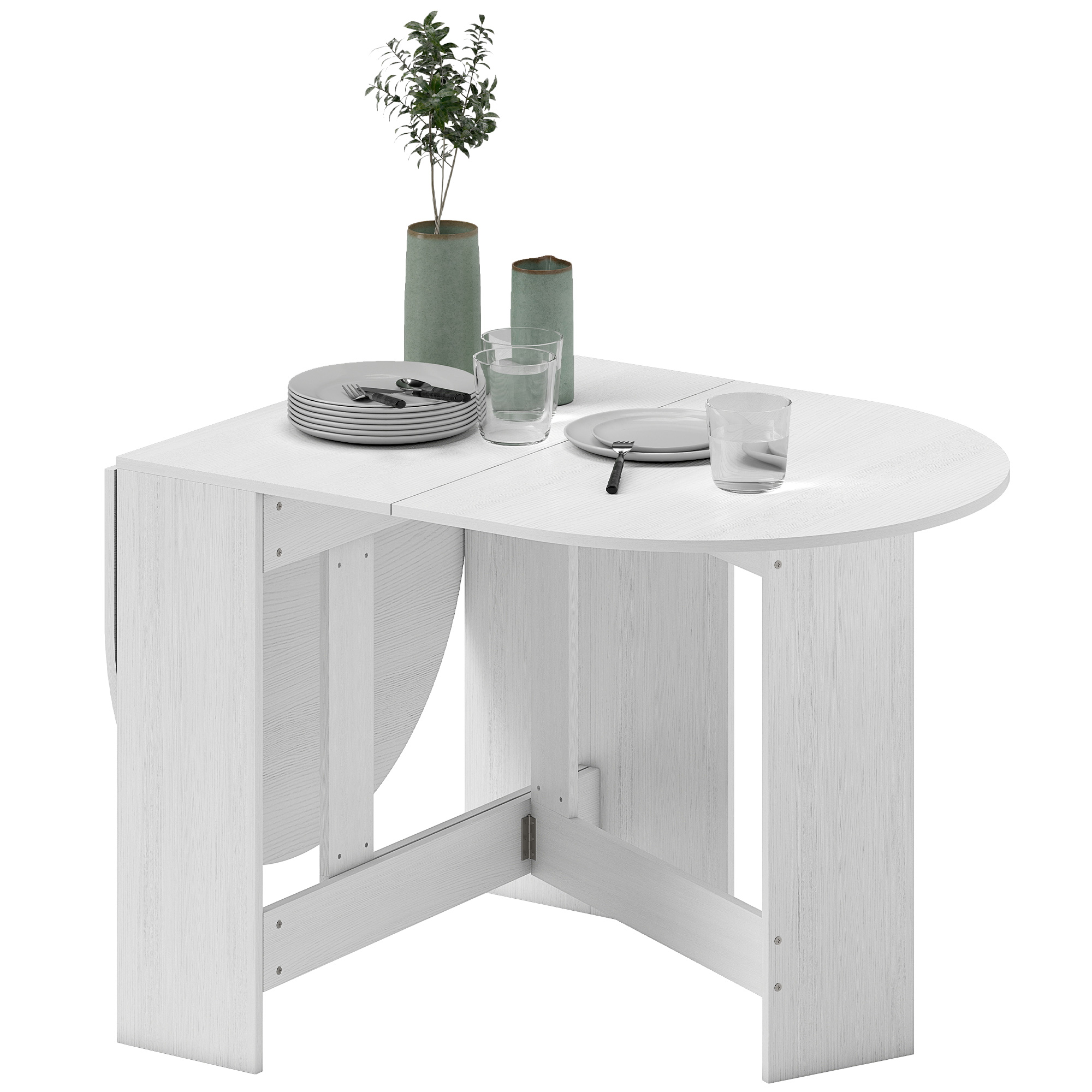 Folding Dining Table, Small-sized Folding Table, Oval