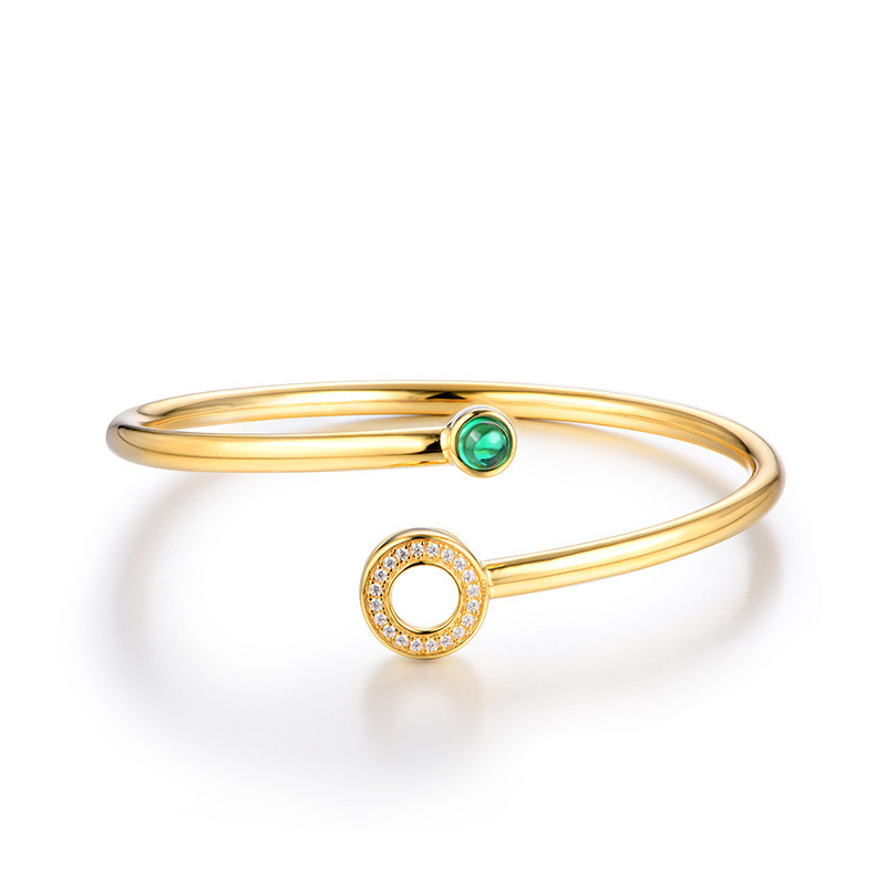 Fashion Emerald Women Bangle Street Bracelet - Jewelry & Watches