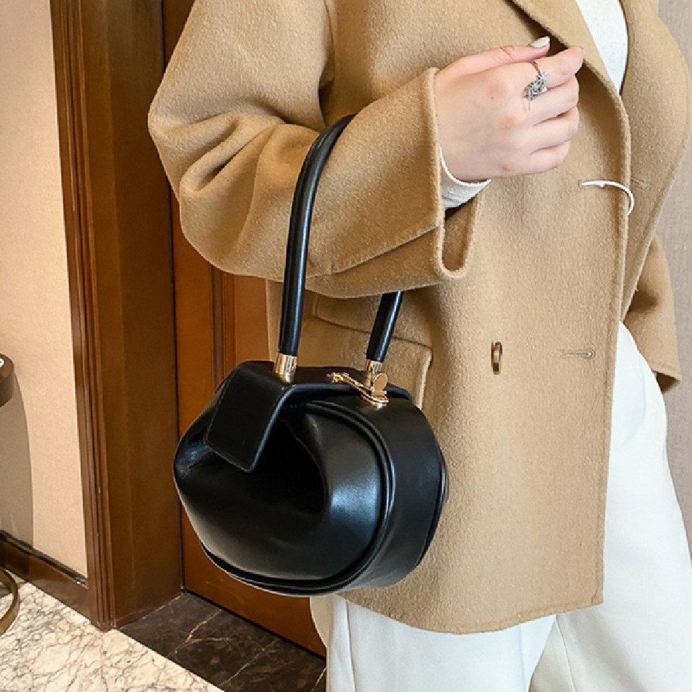 One Shoulder Crossbody Bag Soft Face Small Round Ball Shaped