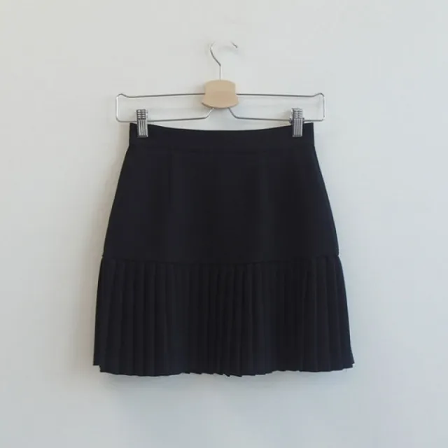 Early Spring Retro French Niche Design Double Layer Black Skirt - Shop at LoveMi