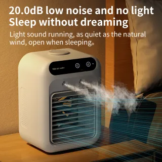 Portable Air Cooler With Mist  Small Desktop Air Conditioner Fan, 3 In 1 Humidifying Cooling Fan For Home, Dorm And Office, Mobile Evaporative Cooler With Water Spray