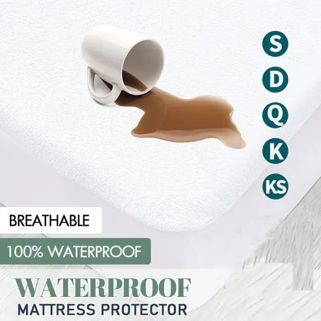Terry Cotton Fitted Mattress Protector Waterproof Double - Shop at LoveMi