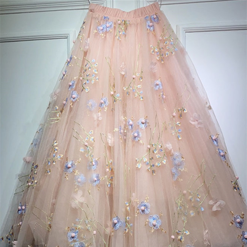 Women's Fashion Three-dimensional Embroidery Puffy Skirt