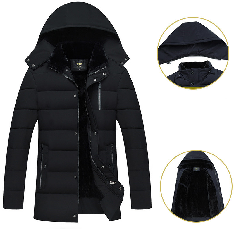 Coat Cotton-padded Plus Velvet Thickening Down Padded Jacket