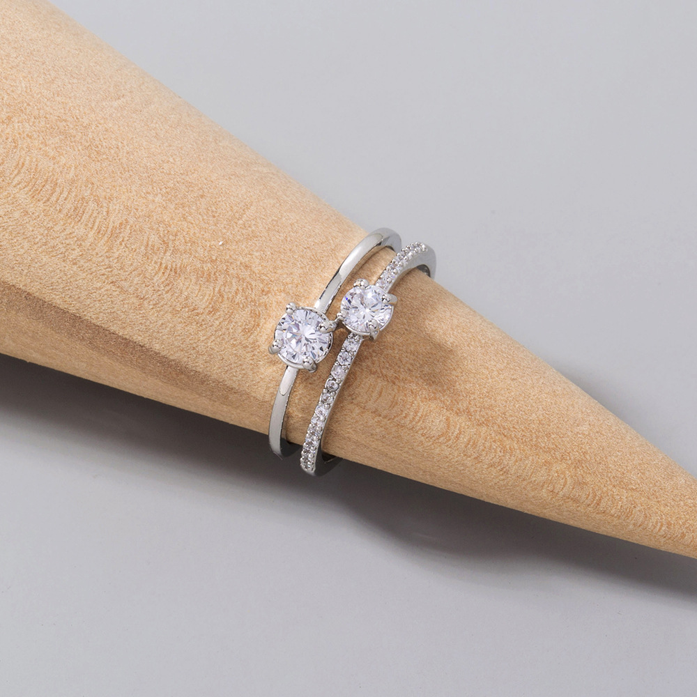 Fashionable Personality Light Luxury Exquisite Zircon Ring