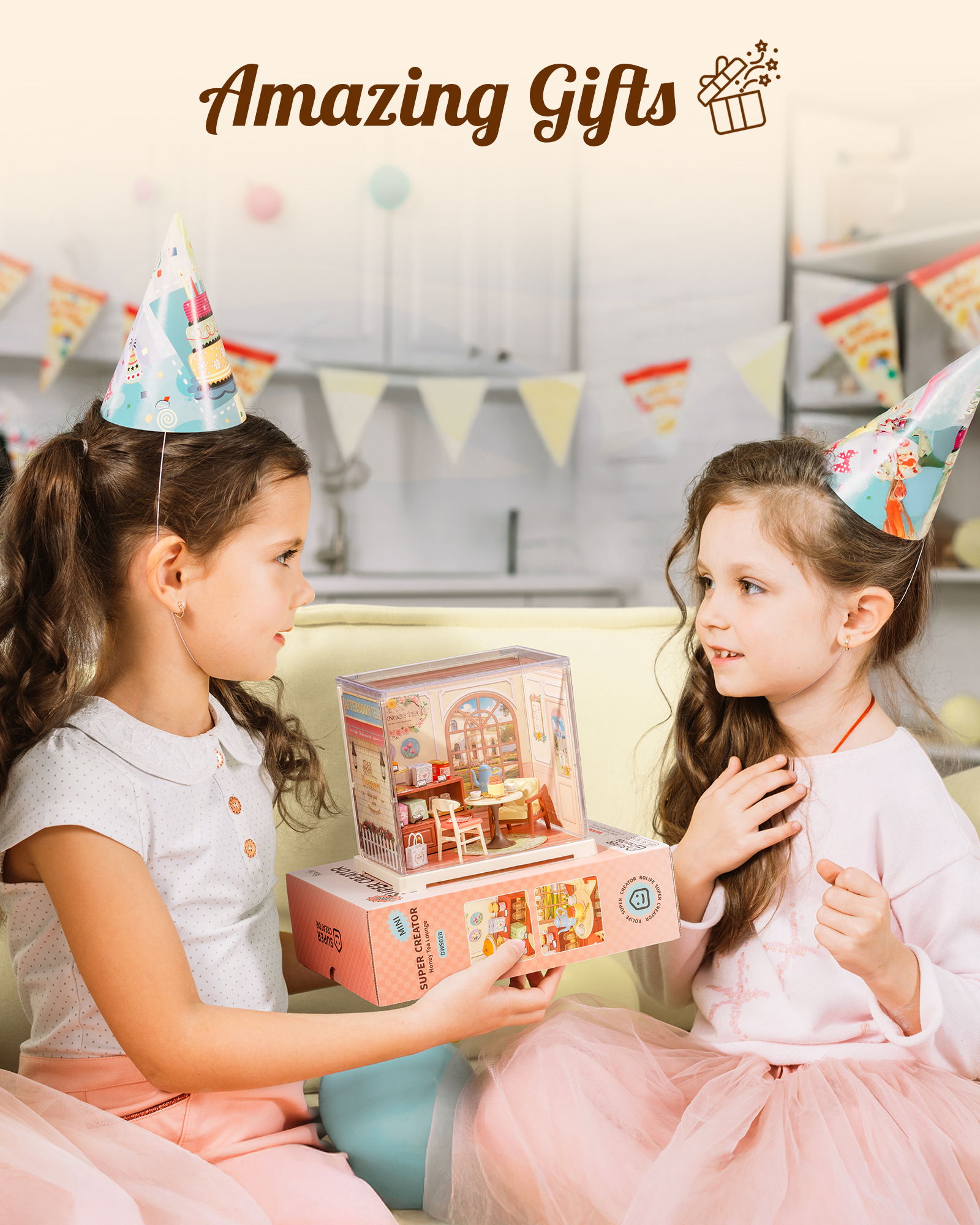 Rolife Super Creative DIY Plastic Mini House Set - 3D Puzzle With Dust Cover, Compatible With Mini Figures, Multiple Themes Available, Home Decor, Teen And Adult Gift