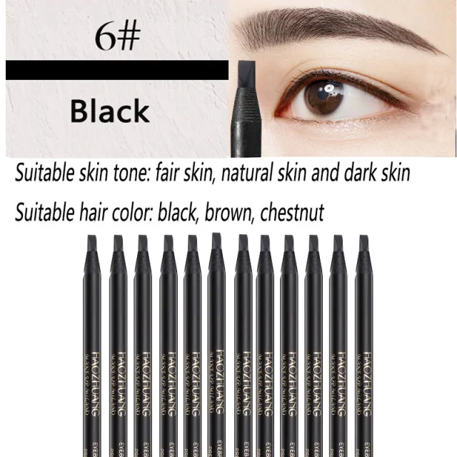 Waterproof And Sweatproof Natural And Durable Pull Line Mist Eyebrow Pencil Black - Shop at LoveMi