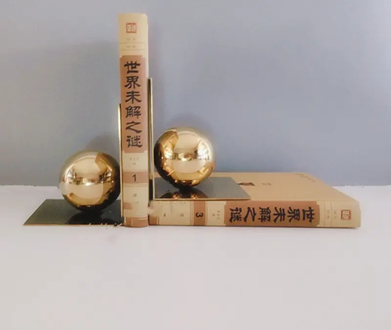 Modern Metal Ball Bookends Books Rely on