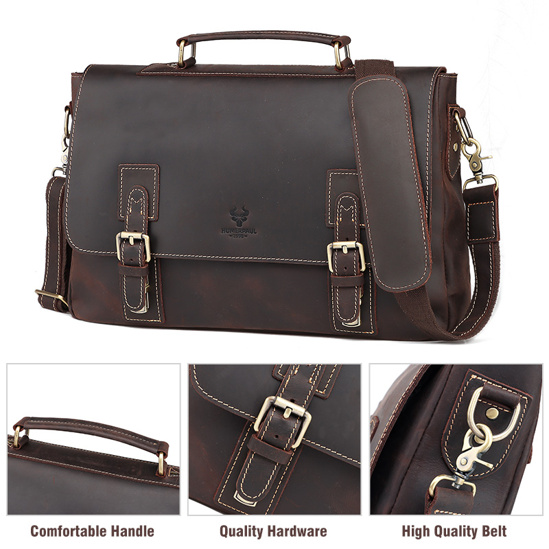 حقيبة كتف عتيقة من جلد البقر الطبقة الأولى، شنطة كروس بودي