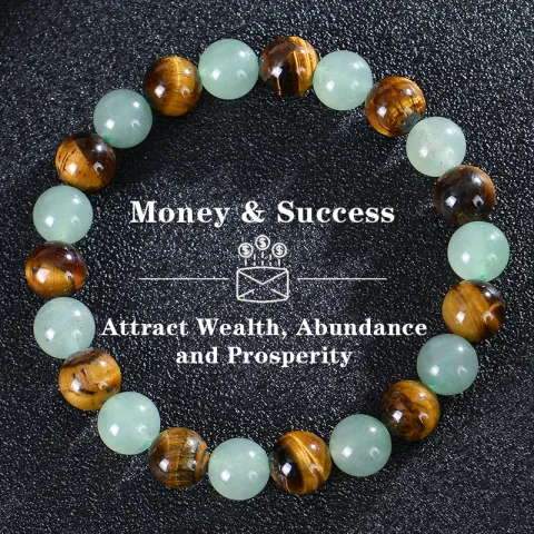 Tiger's Eye & Jade Bracelet, tiger's eye