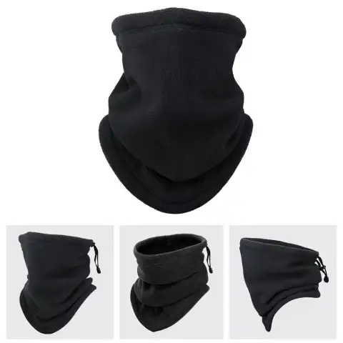 Winter Windproof Scarves Fleece Tube Scarf Mask Soft Half