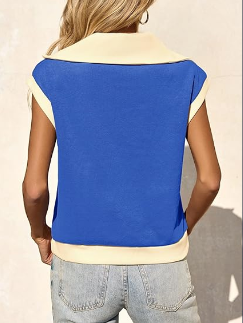 women’s color-block half zip sweatshirt