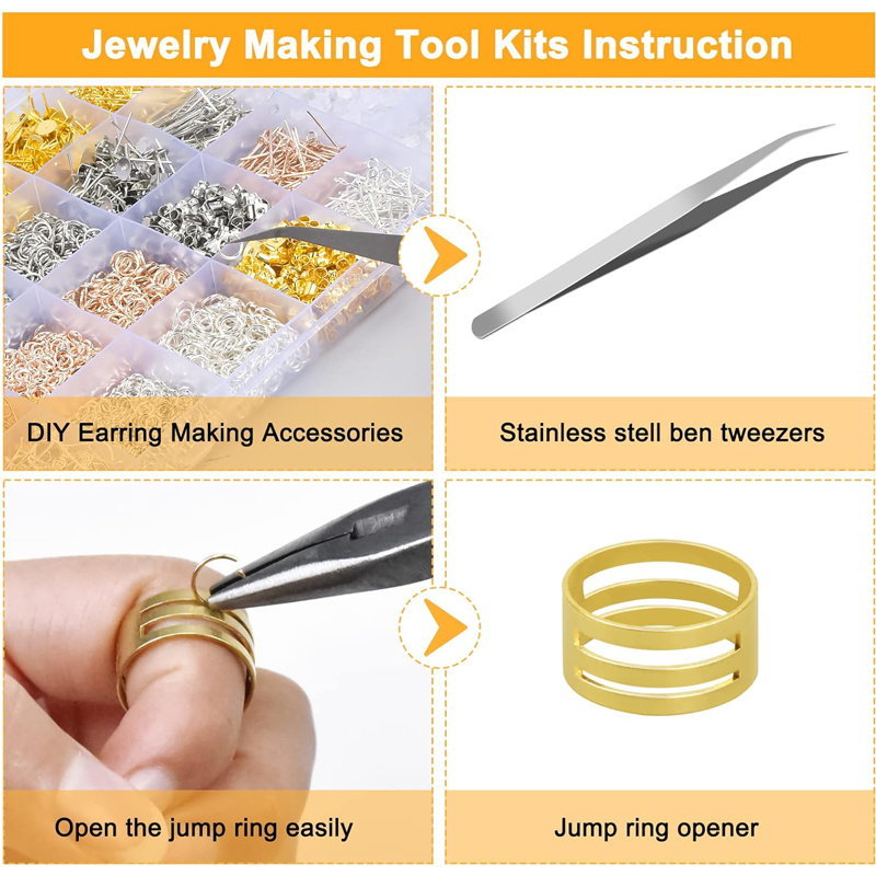 15 Grid Gold And Silver Set Lobster Buckle Nine Character Needle Single Circle Flower Tray Extended Chain DIY Homemade