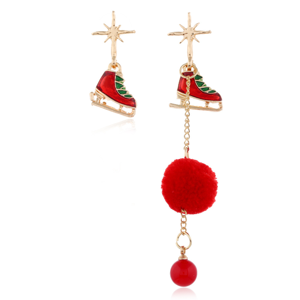 Fun Christmas Snowman Shaped Earrings Earrings