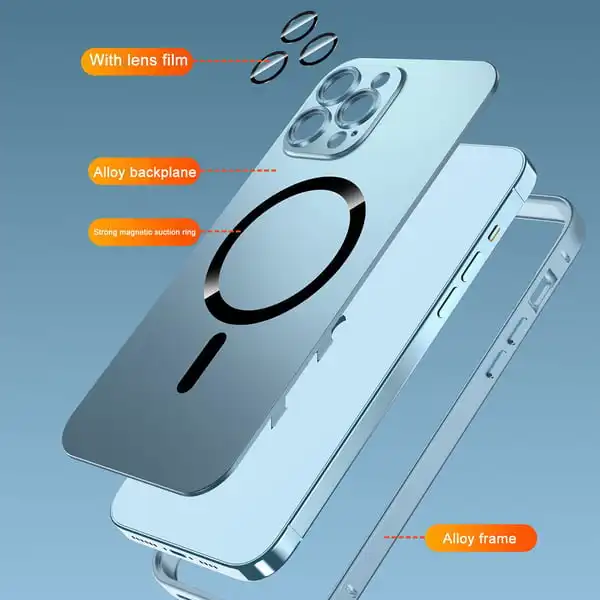 Aluminum Alloy Frame Lens Glass Protective Case