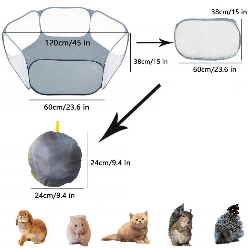 Title 1, Draagbare kleine dierenren Opvouwbare buiten-bi...