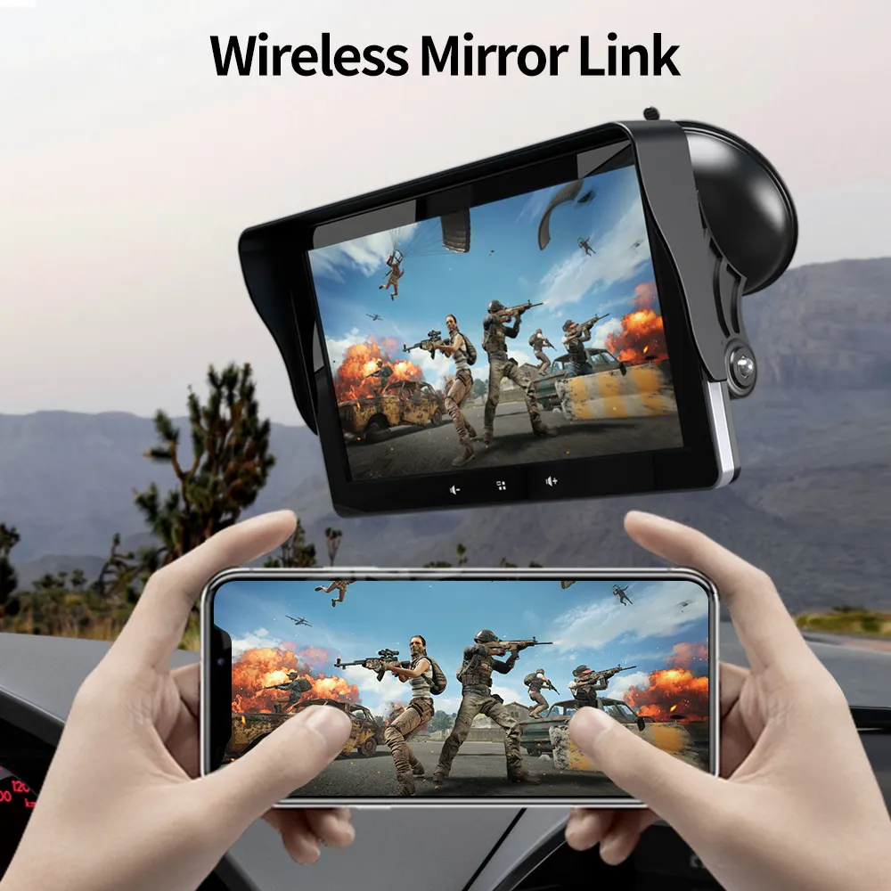 7 Car Wireless CarPlay Display Cigarette Lighter