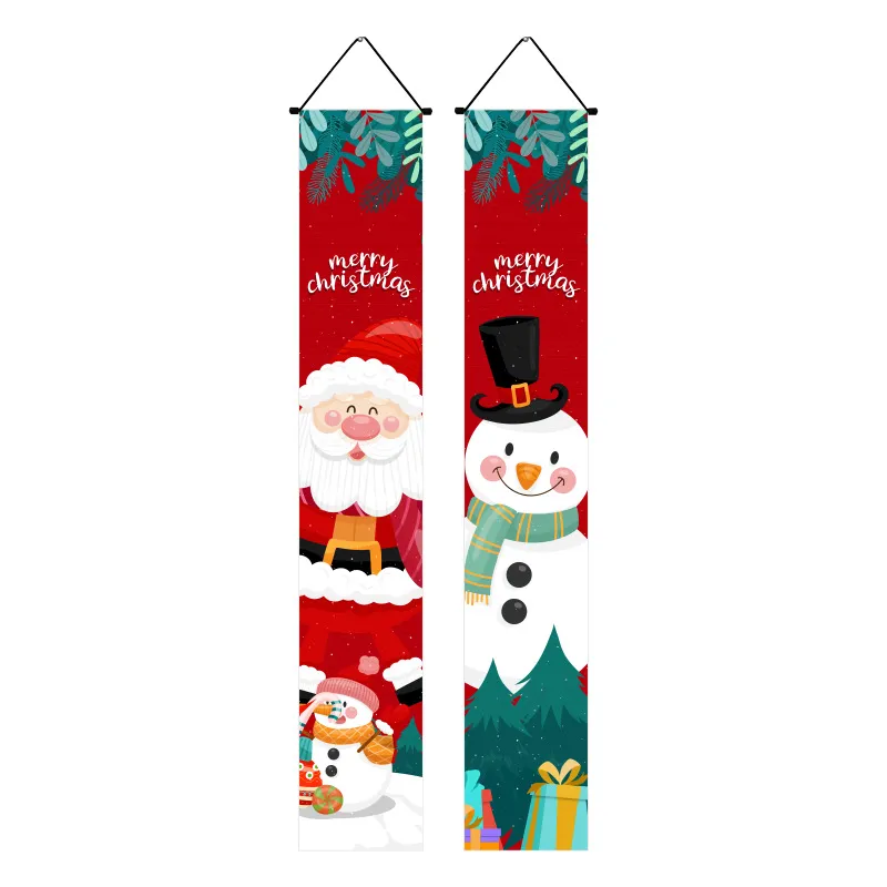 Christmas Couplet Curtain Hanging Cloth Lattice Decoration Hanging Flag - Sdjxk34