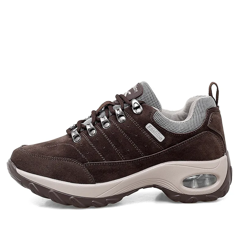 Sneakers Air Cushion Sole Casual Shoes - Brown