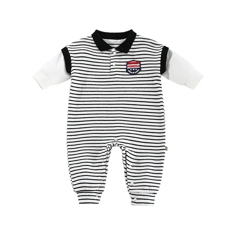 Baby Onesies Striped Male Newborn Clothes Autumn