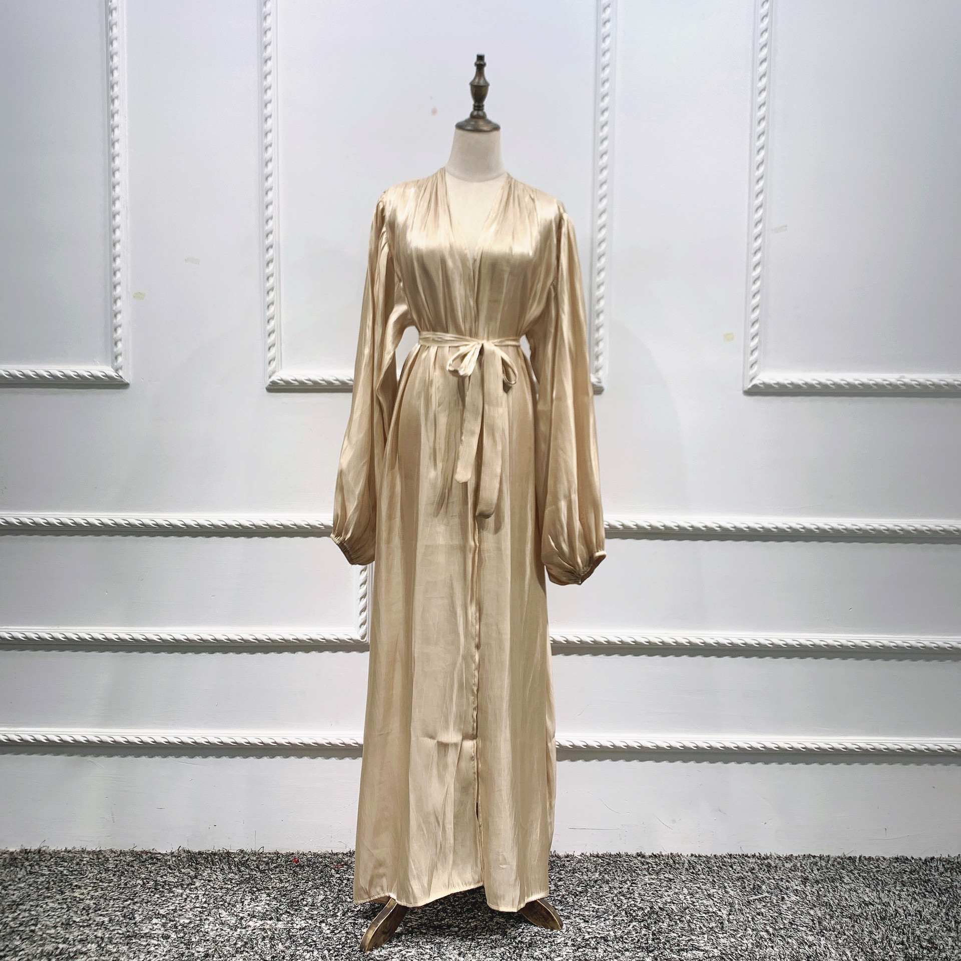 Puff-Sleeve Long Dress, picture 2 of 7
