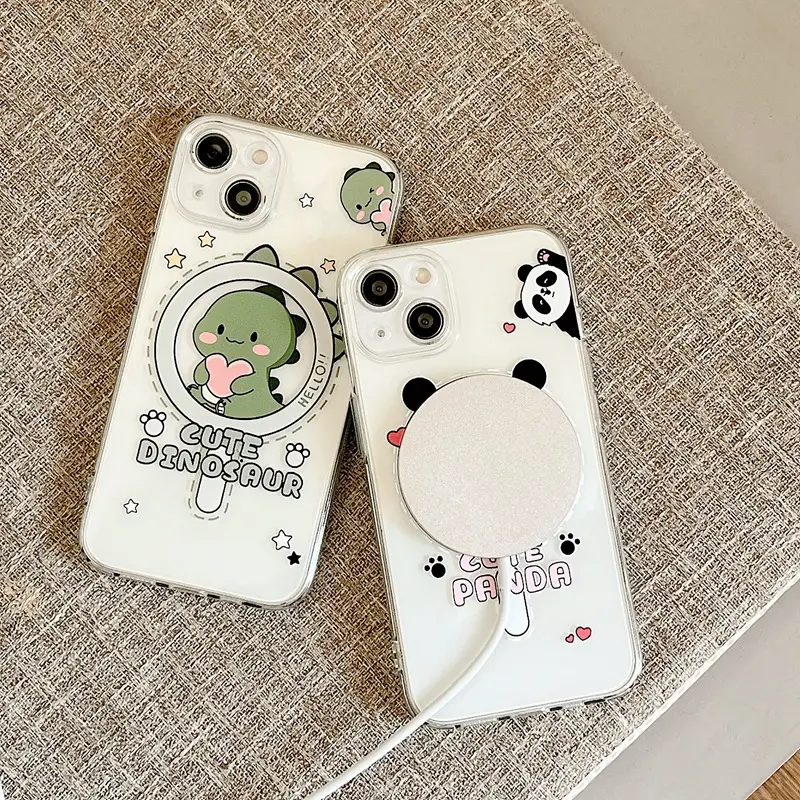 Cute Dinosaur Panda Magnetic Phone Case