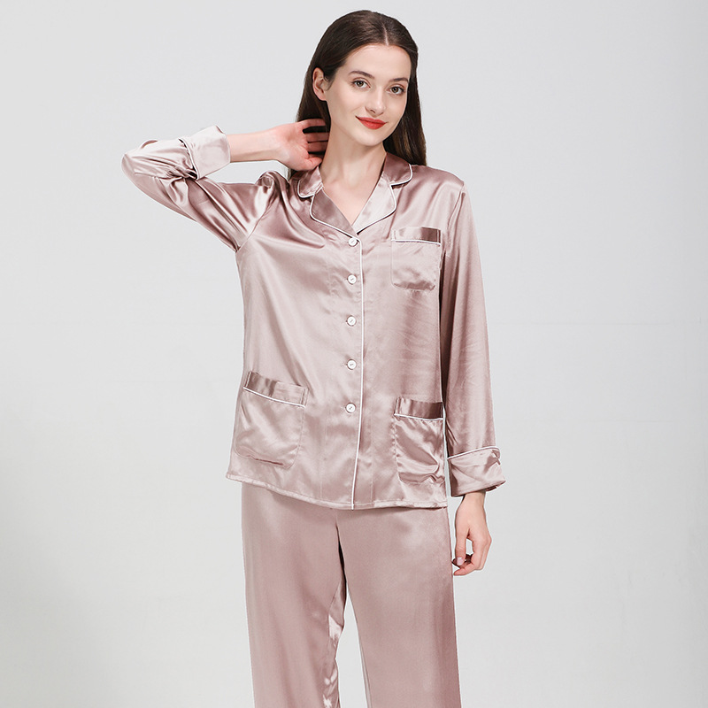 Women's 19 Momi Long Silk Pajamas Two-piece Suit