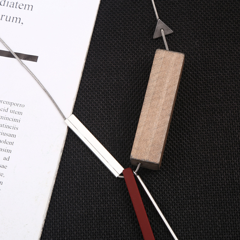 Simple Lady Sweater Chain Korean Style Aesthetic Pendant