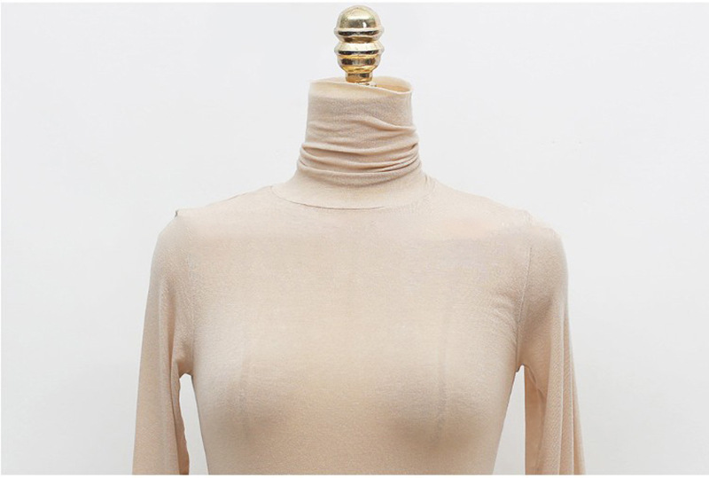 Women's T-Shirt Temperament Tight Tight Perspective Thin Stretch Top Bottoming Shirt