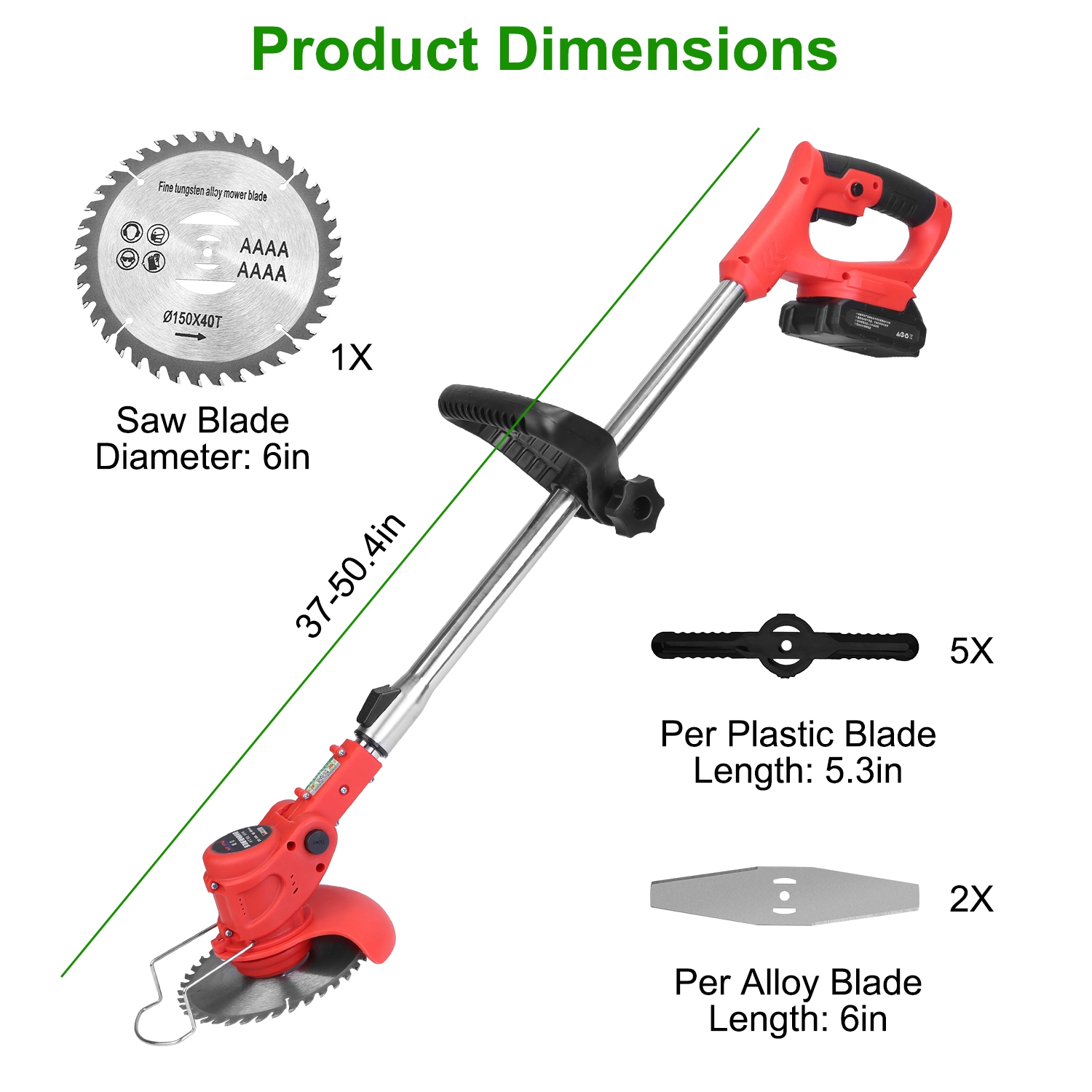 Cordless grass trimmer assembly and operation instructions