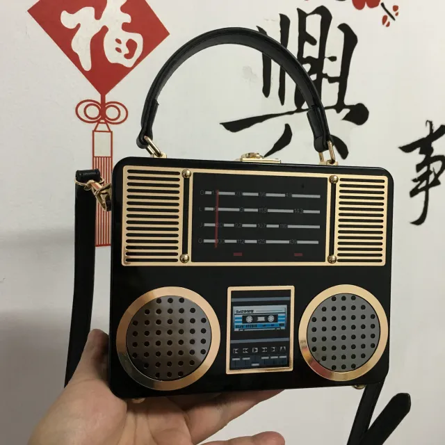 Temperament All match Acrylic Handbag Retro Black - Shop at LoveMi