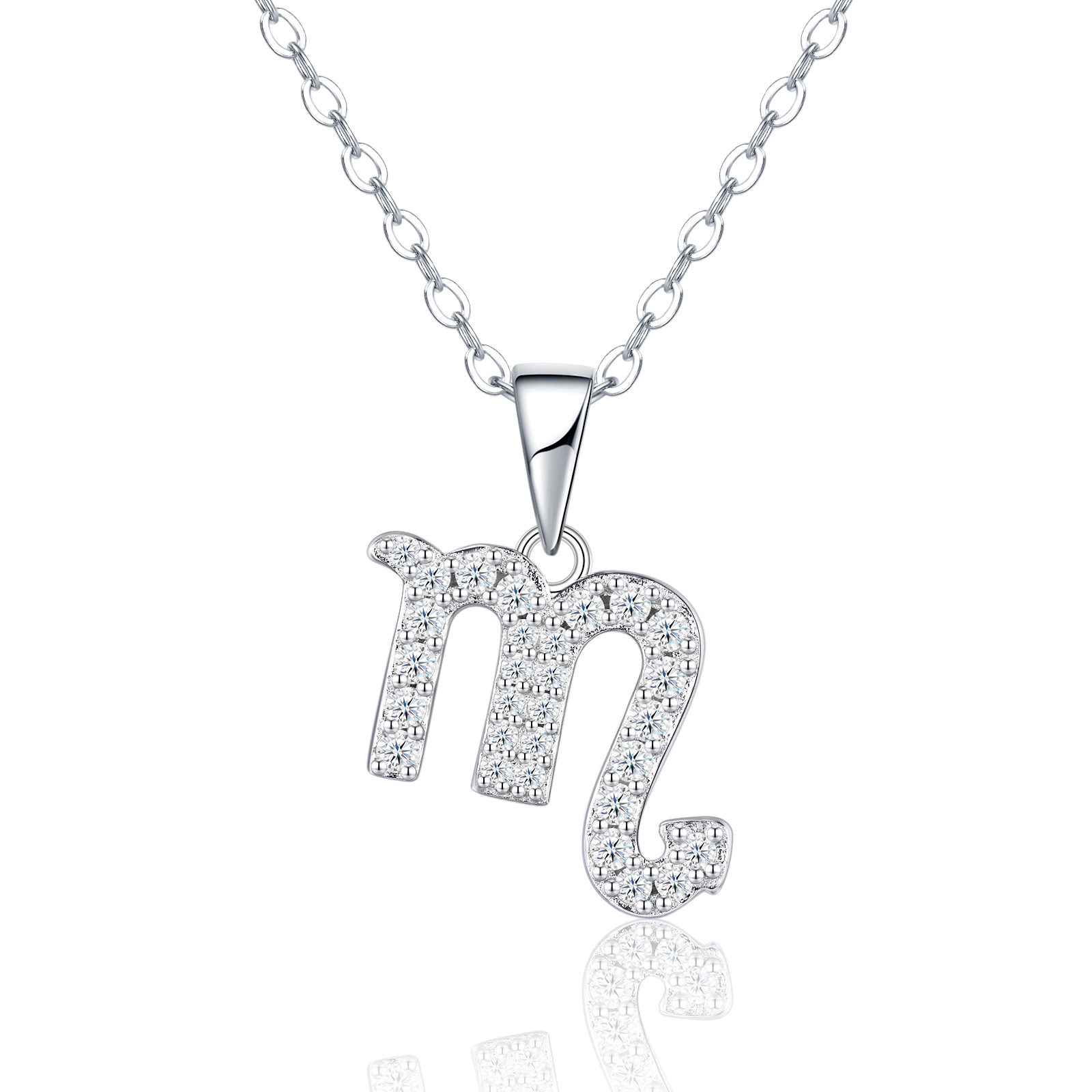 S925 Sterling Silver Scorpio Necklace For Women  D Color VVS1 Moissanite Zodiac Pendant, 3.4g Platinum Plated Astrology Jewelry With GRA Certificate, Perfect Birthday & Anniversary Gift Box Set For H - Image 1