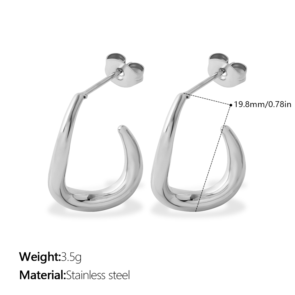 Stylish, Glossy, And Smooth Earrings, Simple And Versatile, Suitable For Everyday Wear, With... thumbnail 4