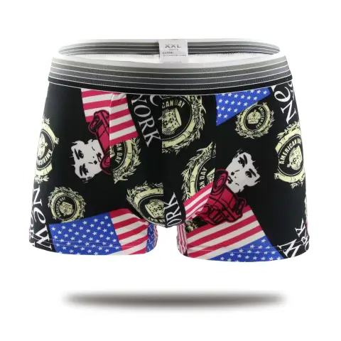 Cartoon Underwear Men's Mid-waist Boxer Briefs