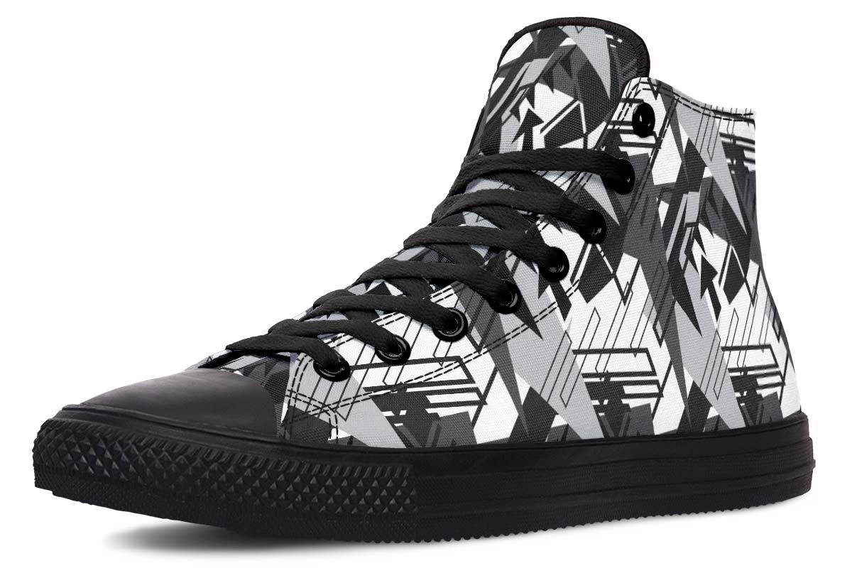 Men's And Women's Fashion Color Printing High-top Canvas Shoes