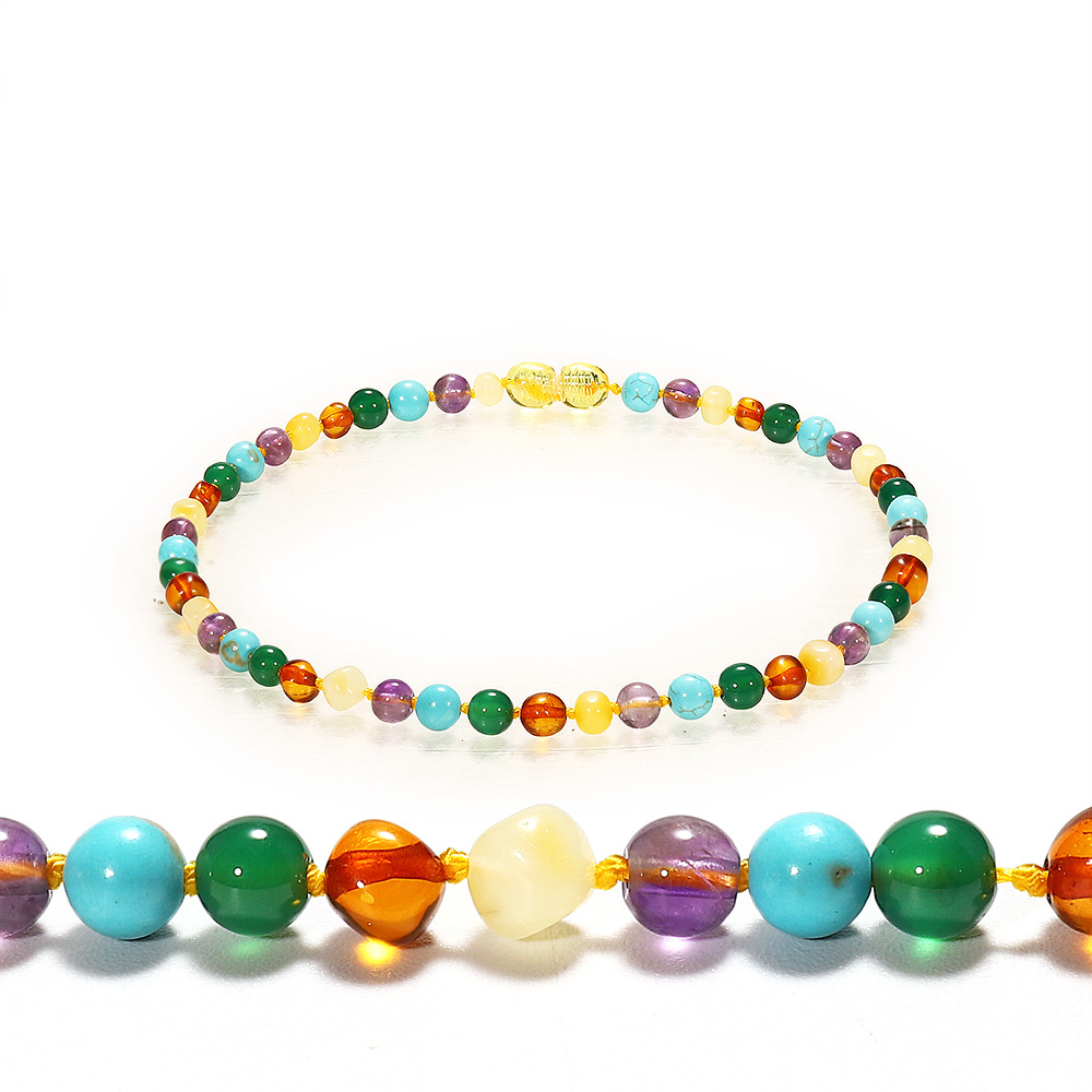 Natural Colorful Beads Woven Baby Chain