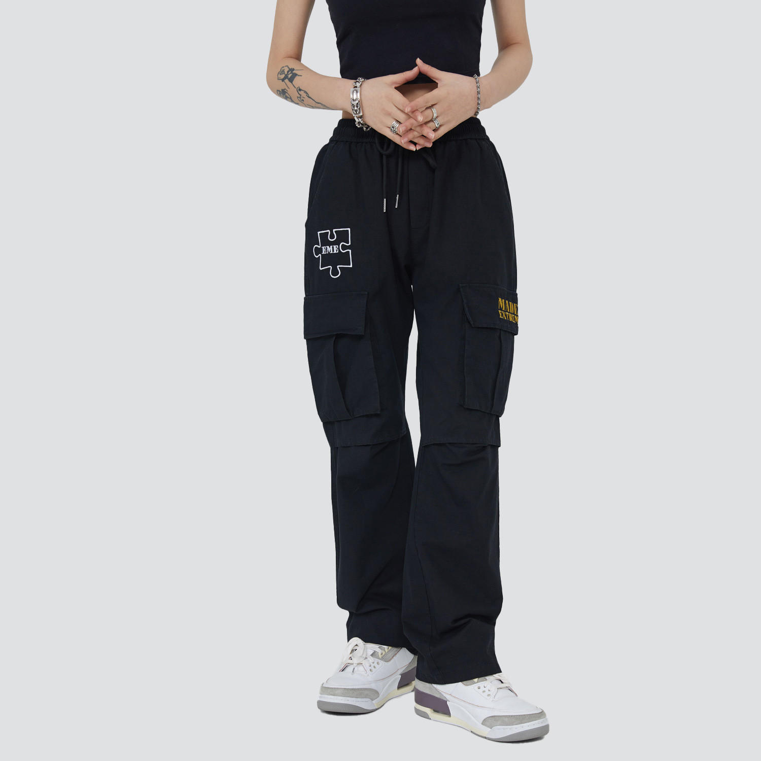 Title 5, Street Retro Loose Hip Hop Skateboard Overalls ...