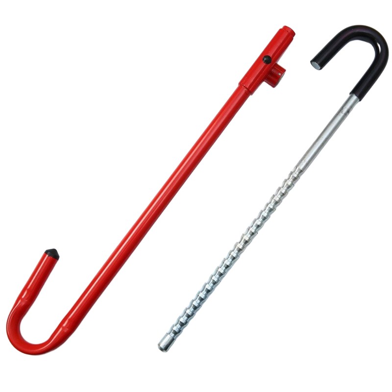 Car Steering Wheel To Pedal Lock Anti-theft Device Twin Hook With 2 Keys Red — image 6