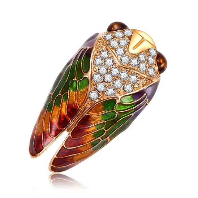 Crystal Vintage Summer Cicada Corsage High end Animal Brooch As Shown - Shop at LoveMi
