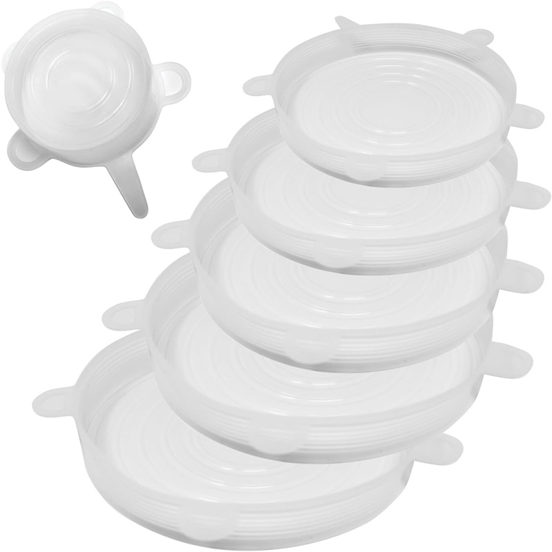 Kitchen Microwave Food Cover With 6 Silicone Lids, Extension Lid, Bowl Lid, Elastic Silicone Lid, Universal Adaptability Lid — foto 4