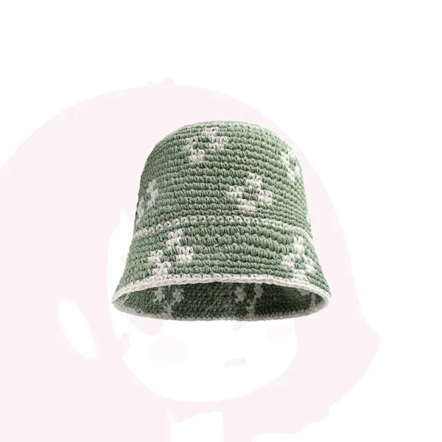 Women's Fashion Hand Crochet Knitting Fisherman's Hat Green - Shop at LoveMi