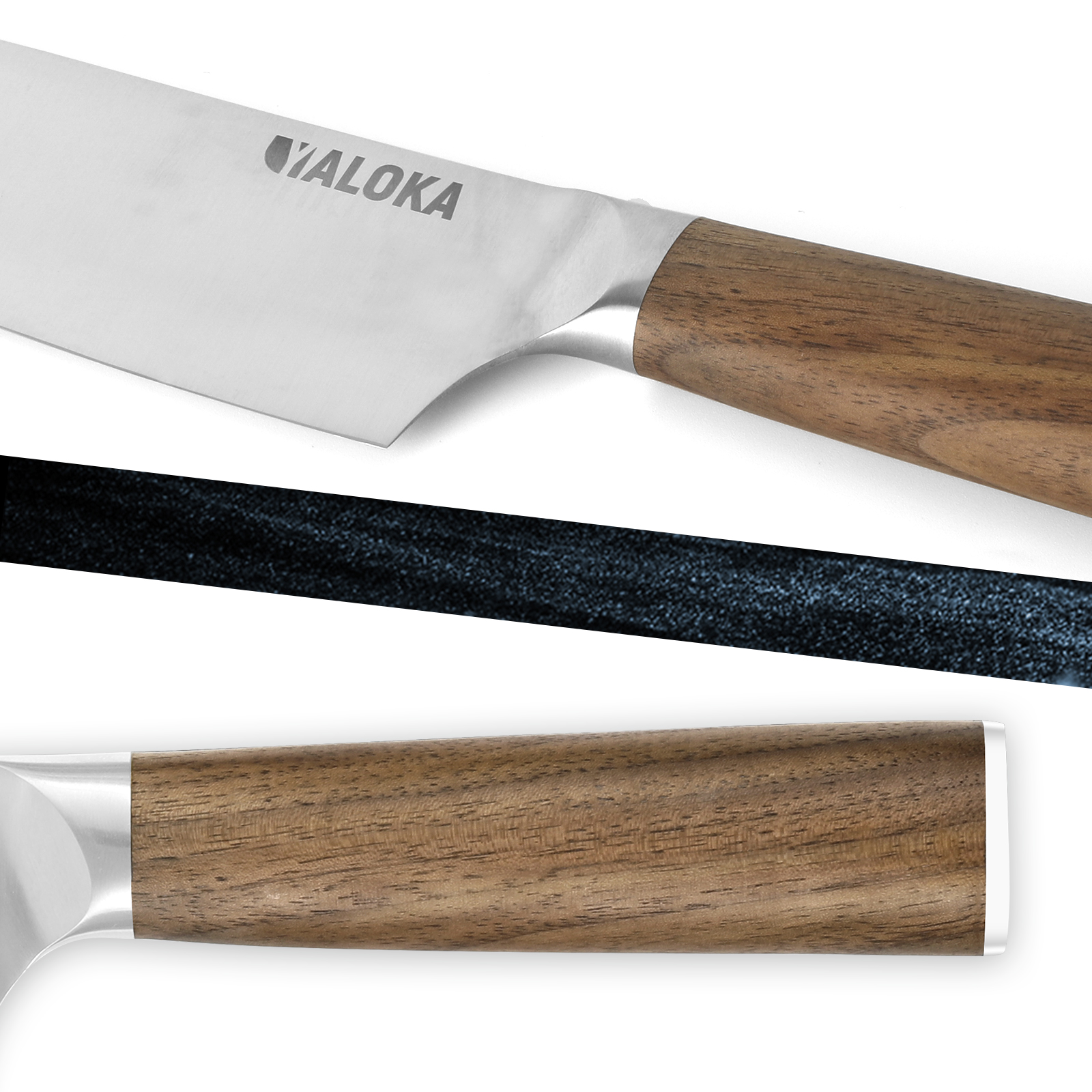 Japanese Chef Knife - 8-Inch Gyuto, Ultra Sharp. PROFESSIONAL CHEF KNIFE - The YALOKA chef knife's simple beauty and practical functionality make it a must-have for every kitchen. Its full handle design, without rivets, balances the vegetable knife for ma