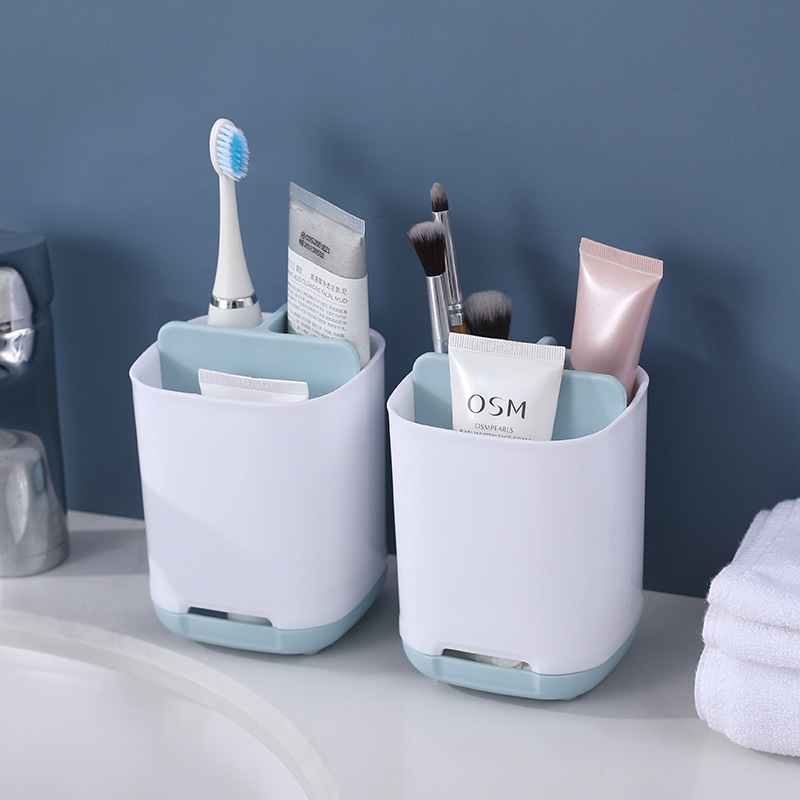 Title 2, Bathroom Toothpaste Storage Compartment Cosmeti...