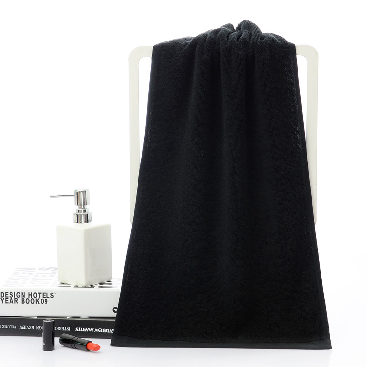 Title 6, Thick Cotton Black Face Bath Towel