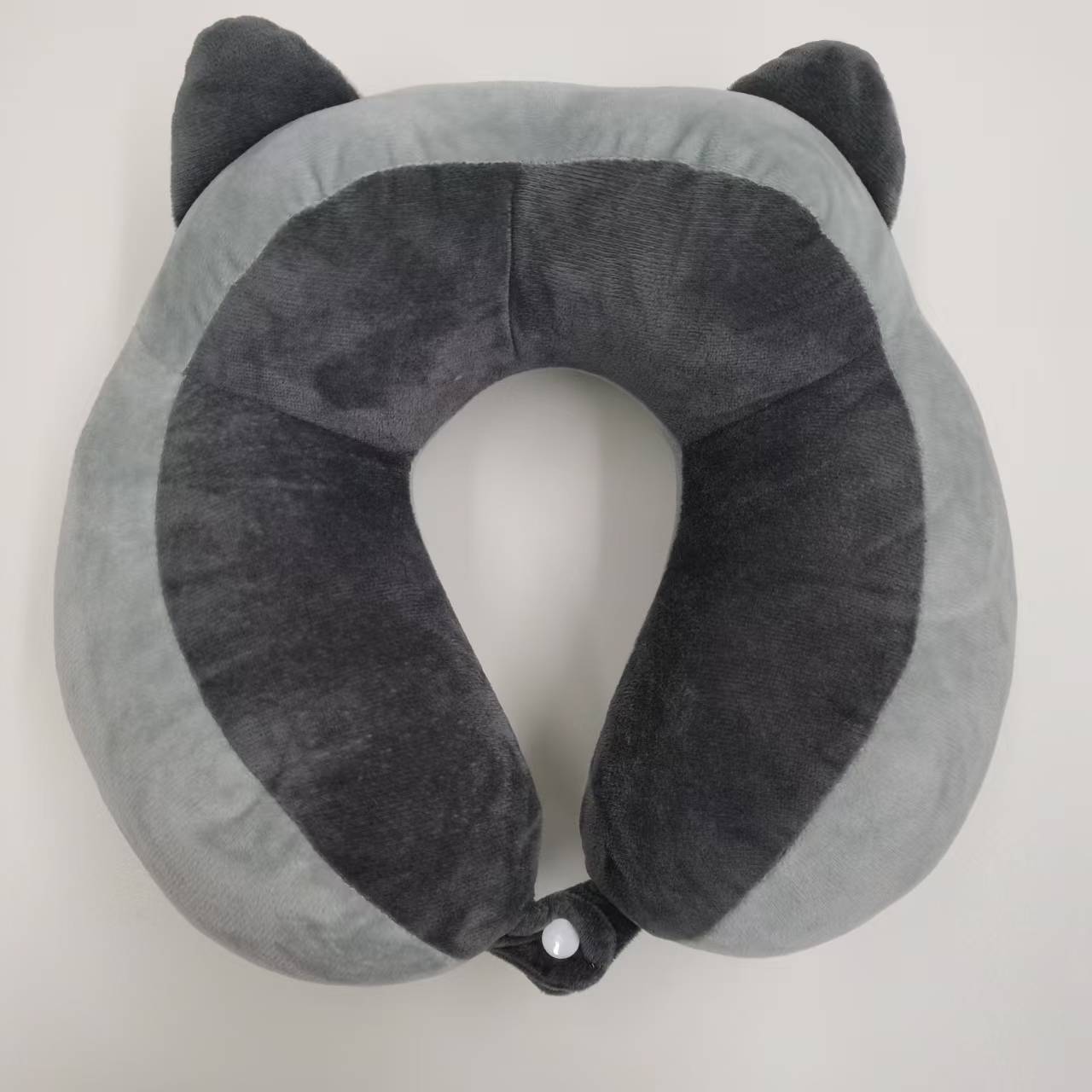 Cartoon Grey Raccoon UShaped Neck Pillow