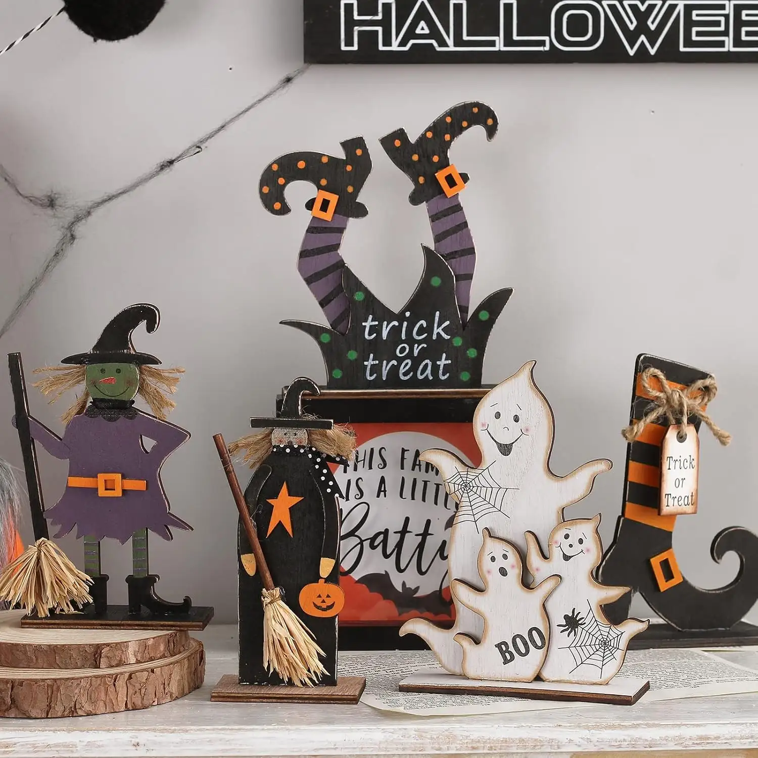 5 Pack Halloween Witch, Ghost & Shoes