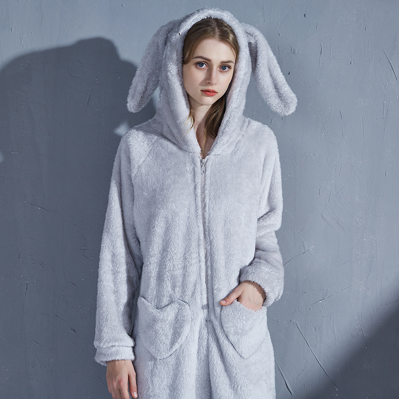 Title 5, Lovely rabbit ears autumn and winter pajamas