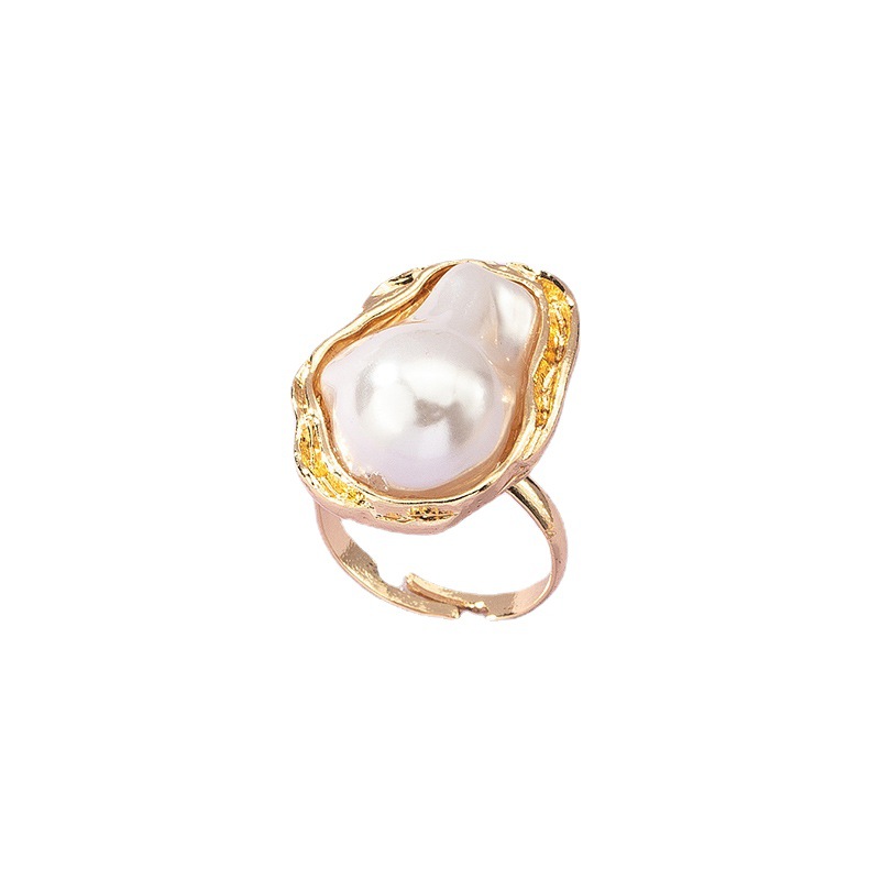 Special-shaped Pearl Ring Cross-border Ins Jewelry
