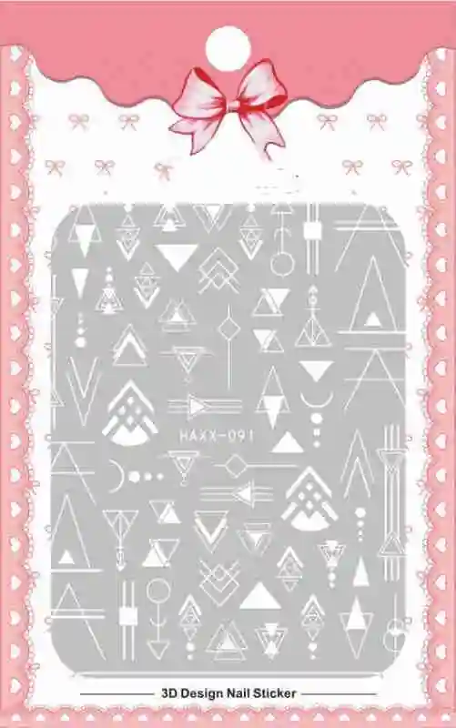 Black Butterfly Nails Stickers Decals White Flower