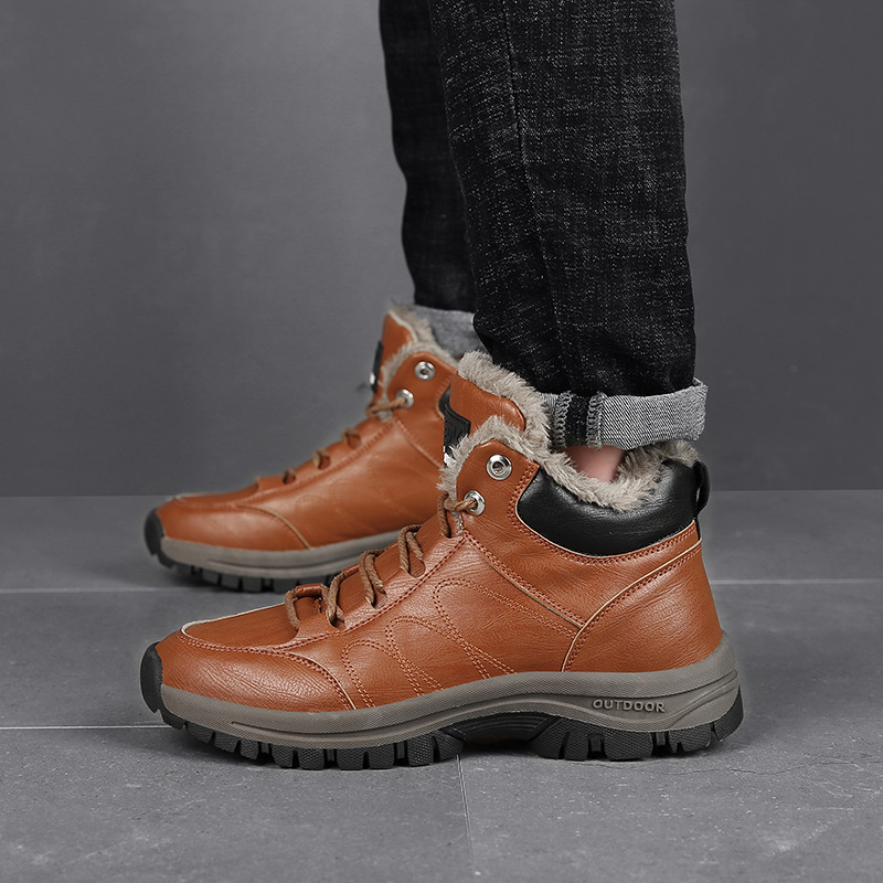 Title 10, Botas de invierno para hombre Calzado de cuero ...